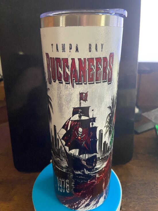 Other - Tampa Bay Buccaneers Inspired 20oz Stainless Steel Tumbler | Pirate Ship Design